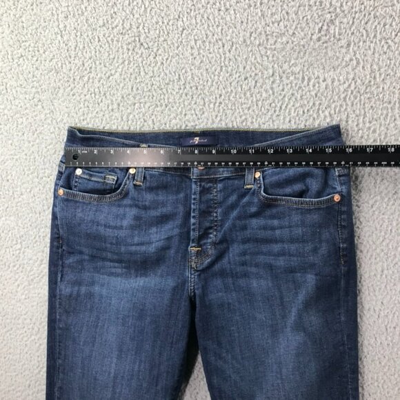 7FAM Womens Size 28 Josefina Mid Rise Button Fly Skinny Boyfriend Jeans - Picture 12 of 16
